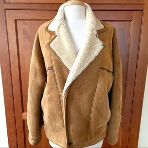 Original Vintage Genuine Shearling & Suede Jacket Unisex